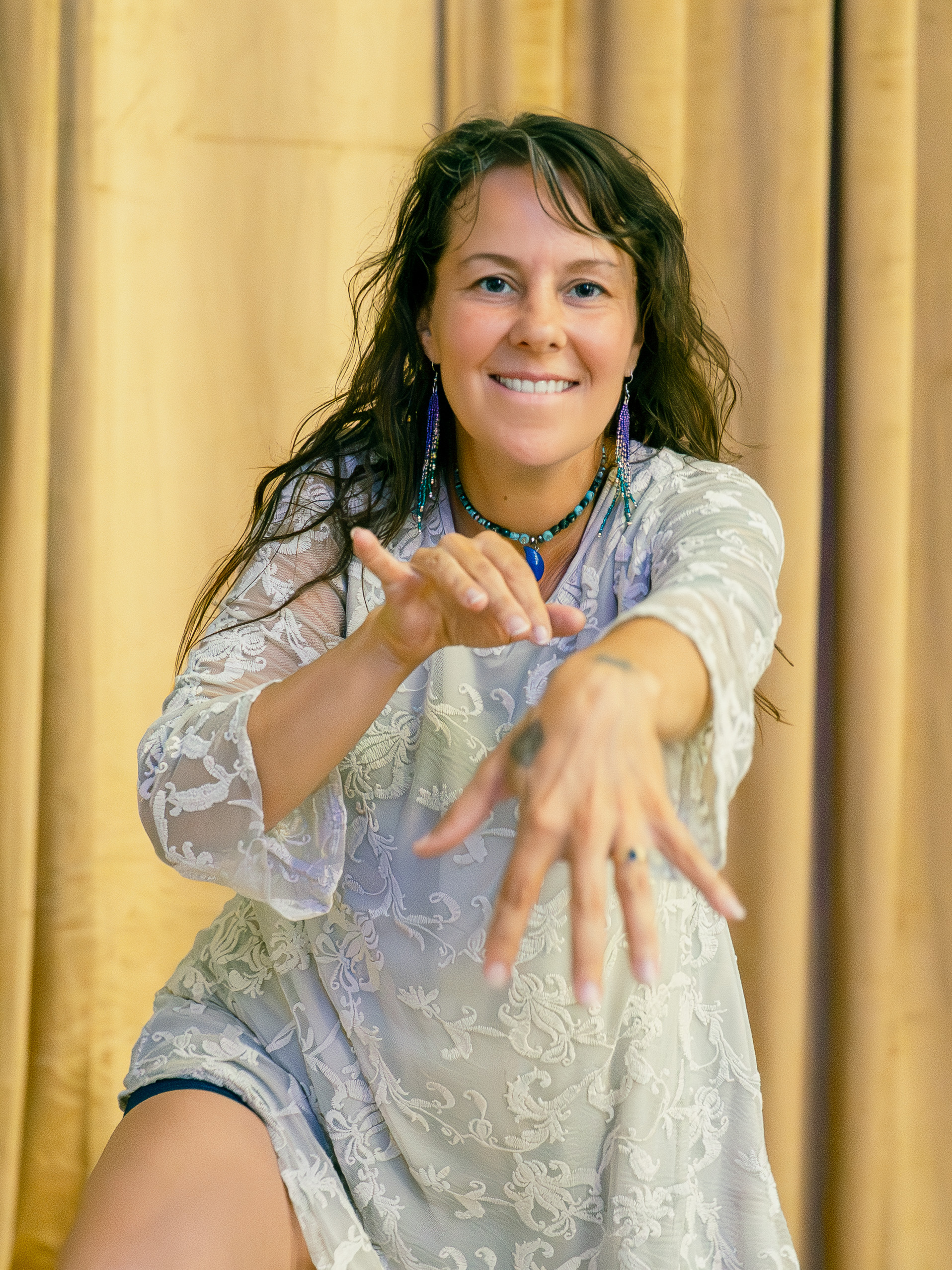 Nicole Desiree Goff teaching movement in a dance session